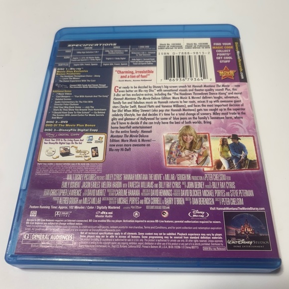 Blu-ray Deluxe Edition of Hannah Montana: The Movie, released in 2009. - Picture 2 of 4